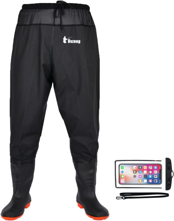 Waterproof Fishing Waist Waders Pants with Boots for Men and Women for Fishing Hunting outdoors