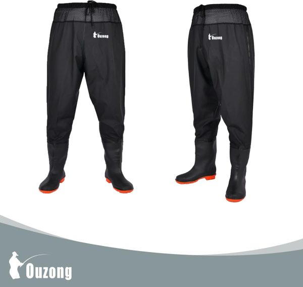 Waterproof Fishing Waist Waders Pants with Boots for Men and Women for Fishing Hunting outdoors - Image 3