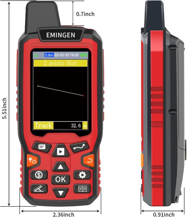 ZL180 Handheld GPS for Surveying, High Precision Rugged Land Surveying Equipment for Ranches, Garden, Farmland and Parking Area Distance Measurement - Image 9
